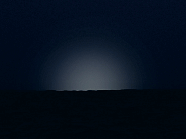 loom of a light over the horizon
