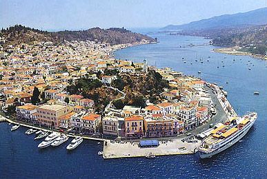 Photo of Poros town on Poros island.