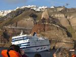 The cruise ship Sea Diamond sinking near Santorini