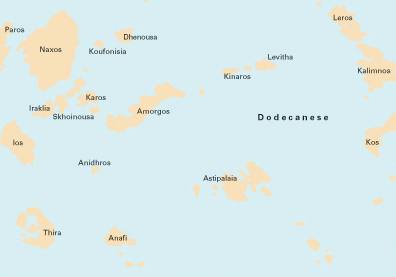 Southern east Cyclades Greece, Imray chart G34
