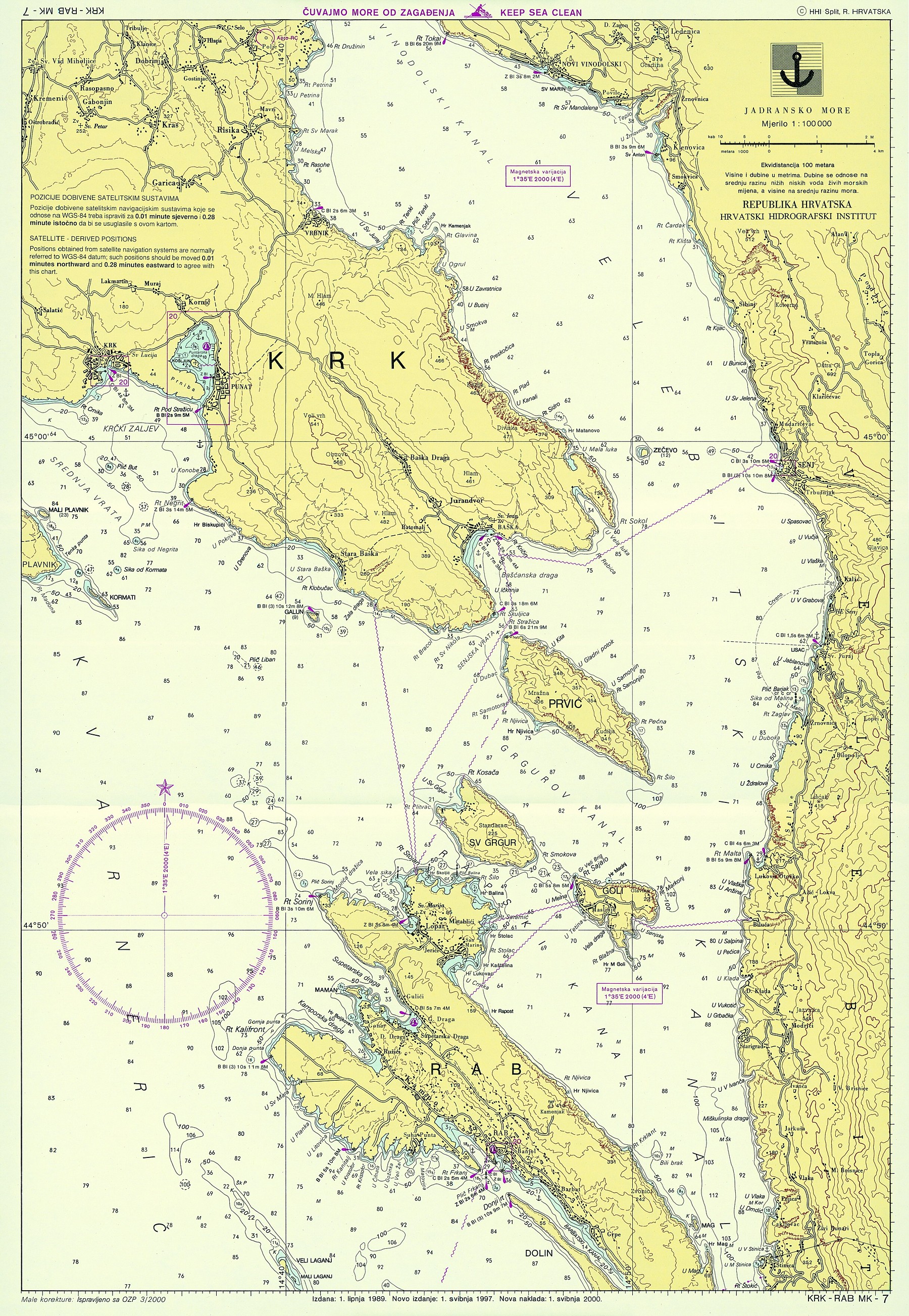 Sailing Croatia charts
