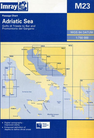 Passage chart Adriatic Sea - Imray