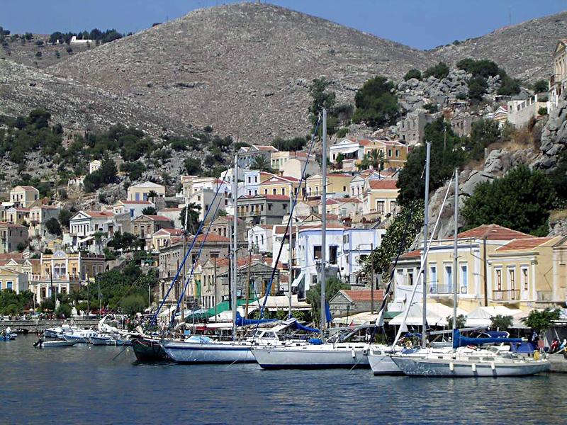Flotilla holidays in Greece: Symi port