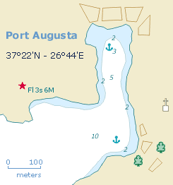 Port Augusta on the island of Arki.