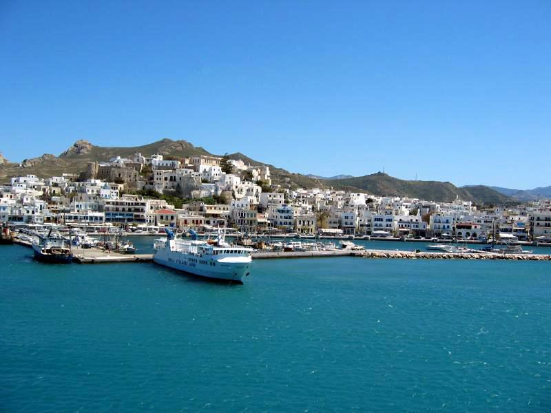 Naxos port and town