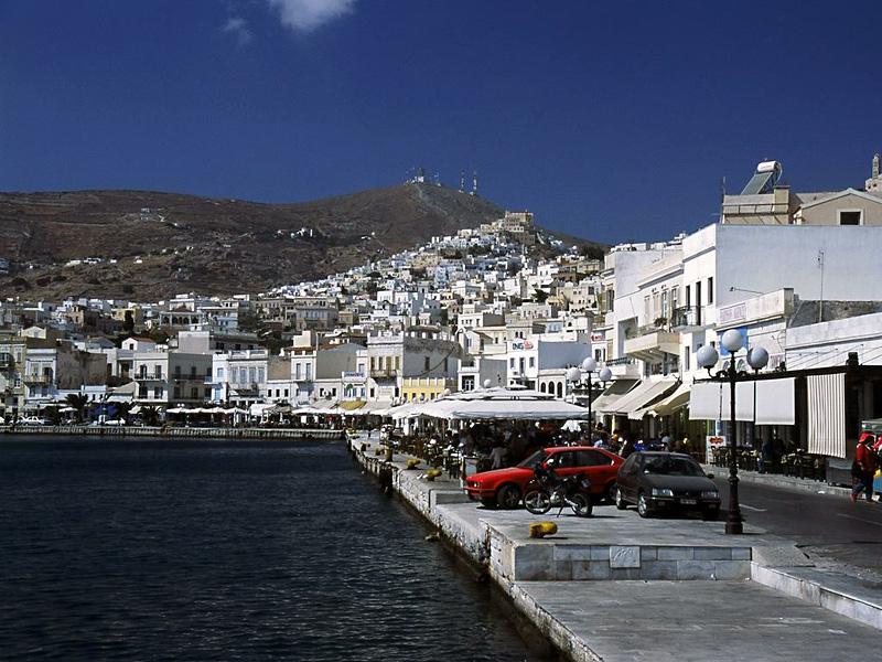 The waterfront at Syros - Ermoupolis port
