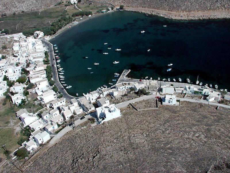Tinos - Aerial photo Panormos port - Cycladic cruises