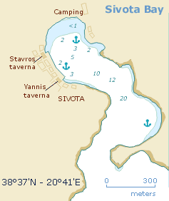 Map of Sivota port