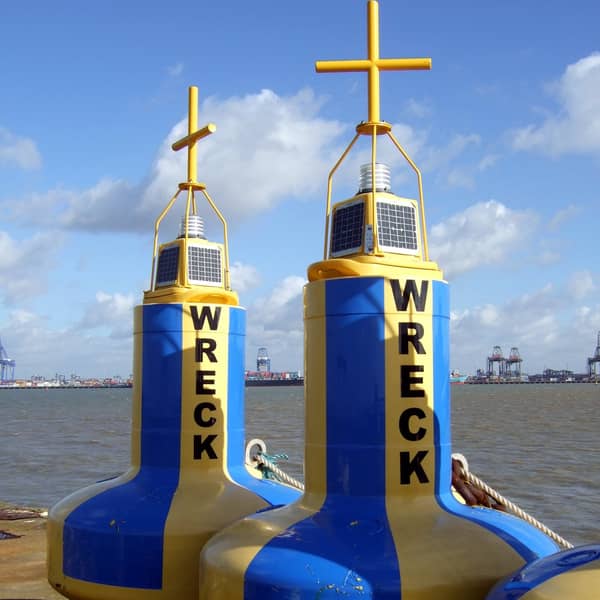 New wreck buoys – coastal navigation courses, learn offshore sailing.