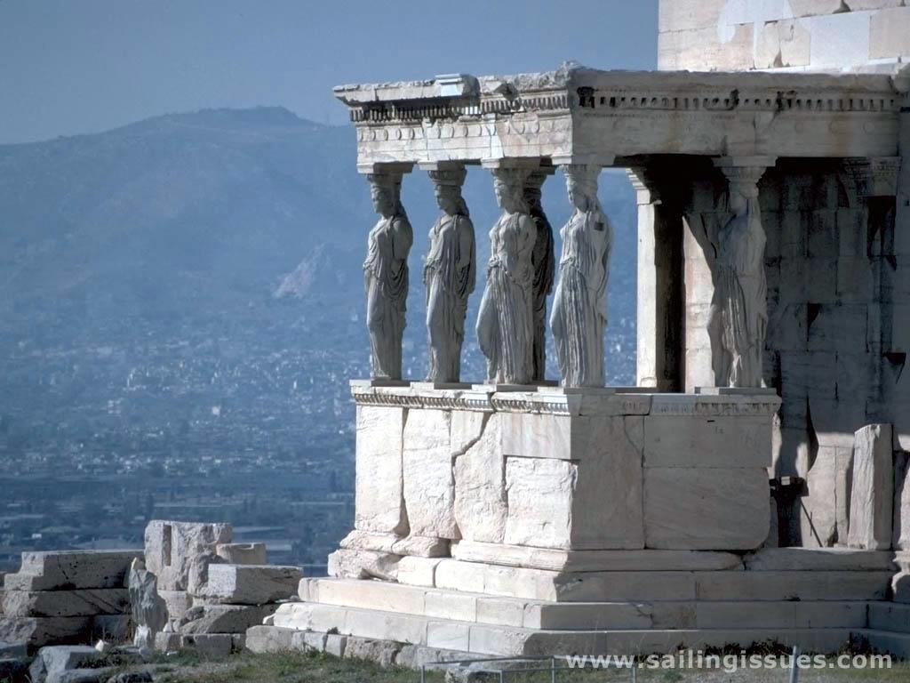 Erechteion Caryatides - Acropolis - 1024 x 768 desktop wallpaper