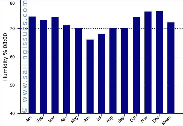 Bodrum graph: humidity in the morning