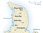 Nautical map of Syros Island